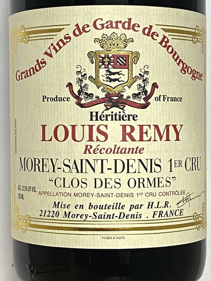 2021年 エリティエ ルイ レミー モレサンドニ クロ デ ゾルム 750ml フランス ブルゴーニュ 赤ワイン