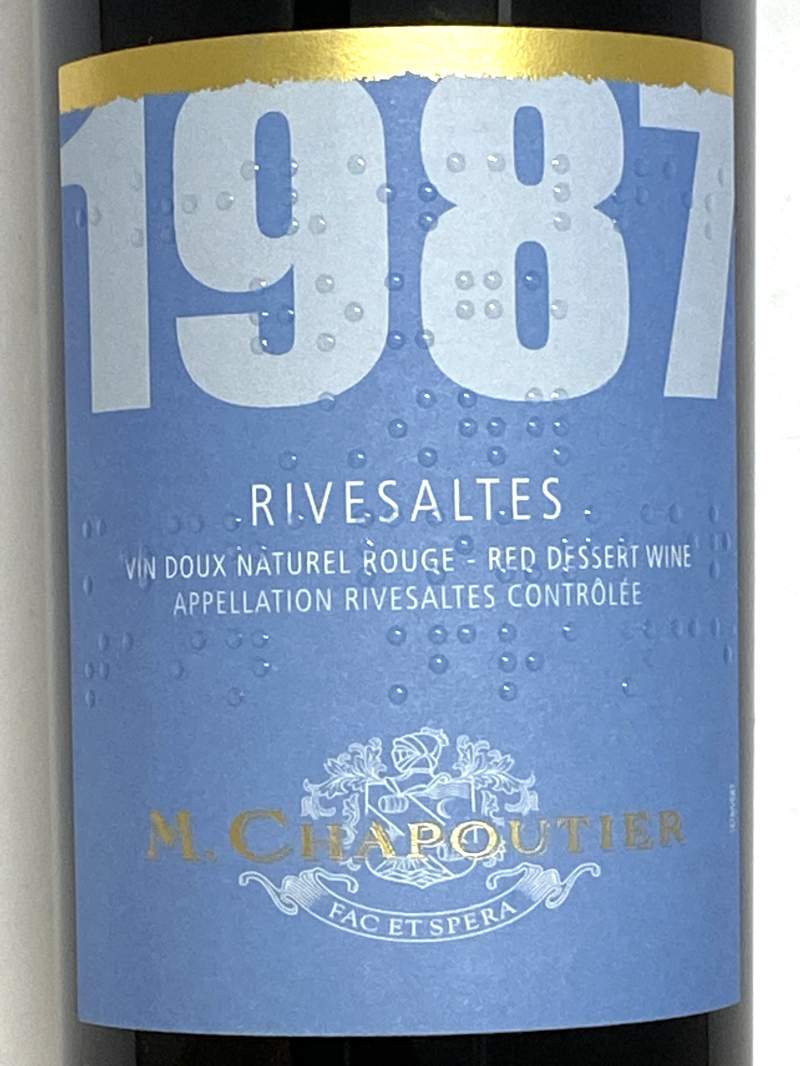 1987年 シャプティエ リヴザルト 500ml フランス 甘口 赤ワイン