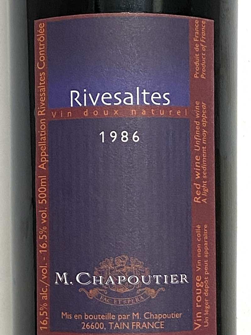 1986年 シャプティエ リヴザルト 500ml フランス 甘口 赤ワイン