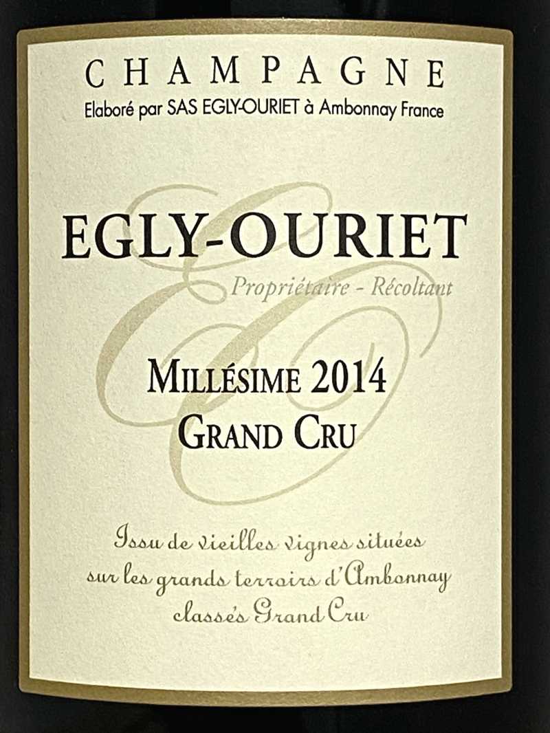 2014年 エグリ ウーリエ シャンパーニュ グランクリュ ミレジム 750ml フランス シャンパン