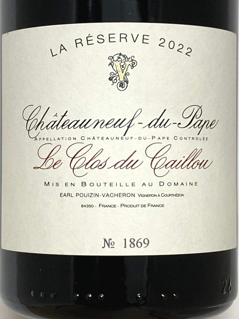 2022年 ル クロ デュ カイユ シャトーヌフ デュ パプ ラ レゼルヴ 750ml フランス ローヌ 赤ワイン