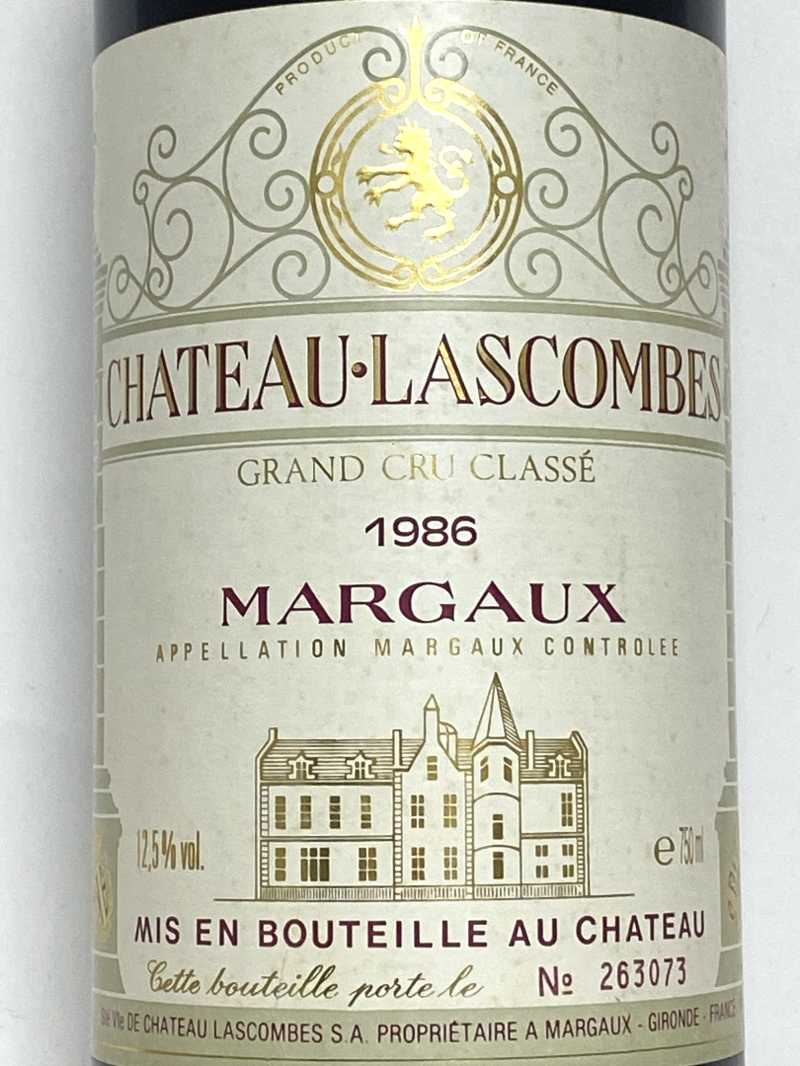 1986年 シャトー ラスコンブ 750ml フランス ボルドー 赤ワイン