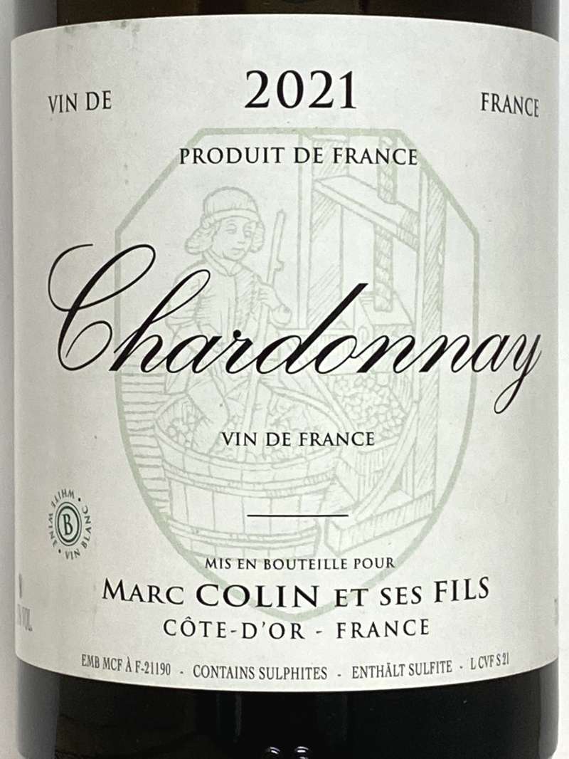 2021年 マルク コラン ヴァン ド フランス シャルドネ 750ml フランス 白ワイン