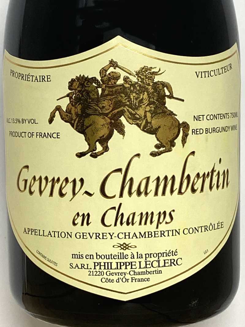 ジュヴレシャンべルタン　シャンポー　１９９１  フィリップ　ルクレール　美品 ジュヴレシャンべルタン シャンポー 1991 フィリップ