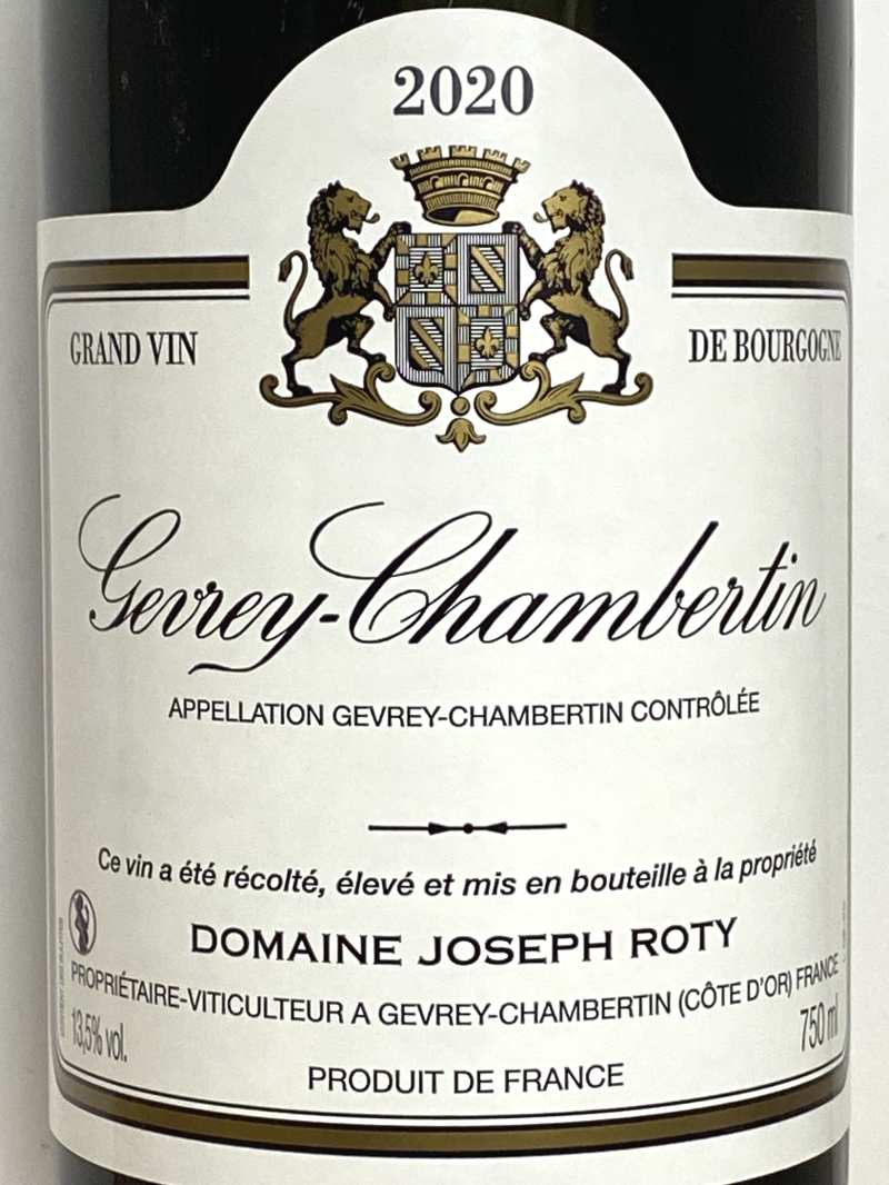 2020年 ジョセフ ロティ ジュヴレ シャンベルタン キュヴェ ド シャン シュニ 750ml フランス 赤ワイン