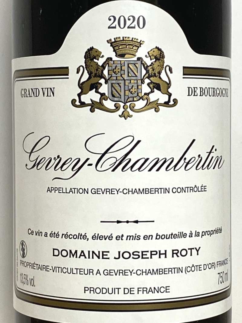 2020年 ジョセフ ロティ ジュヴレ シャンベルタン キュヴェ ド ラ ブリュネル 750ml フランス 赤ワイン