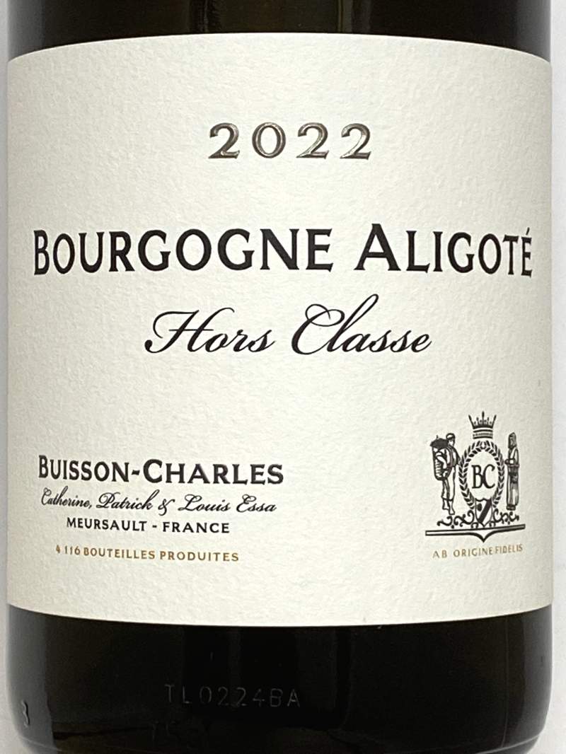 2022年 ビュイッソン シャルル ブルゴーニュ アリゴテ オー クラッセ 750ml フランス 白ワイン