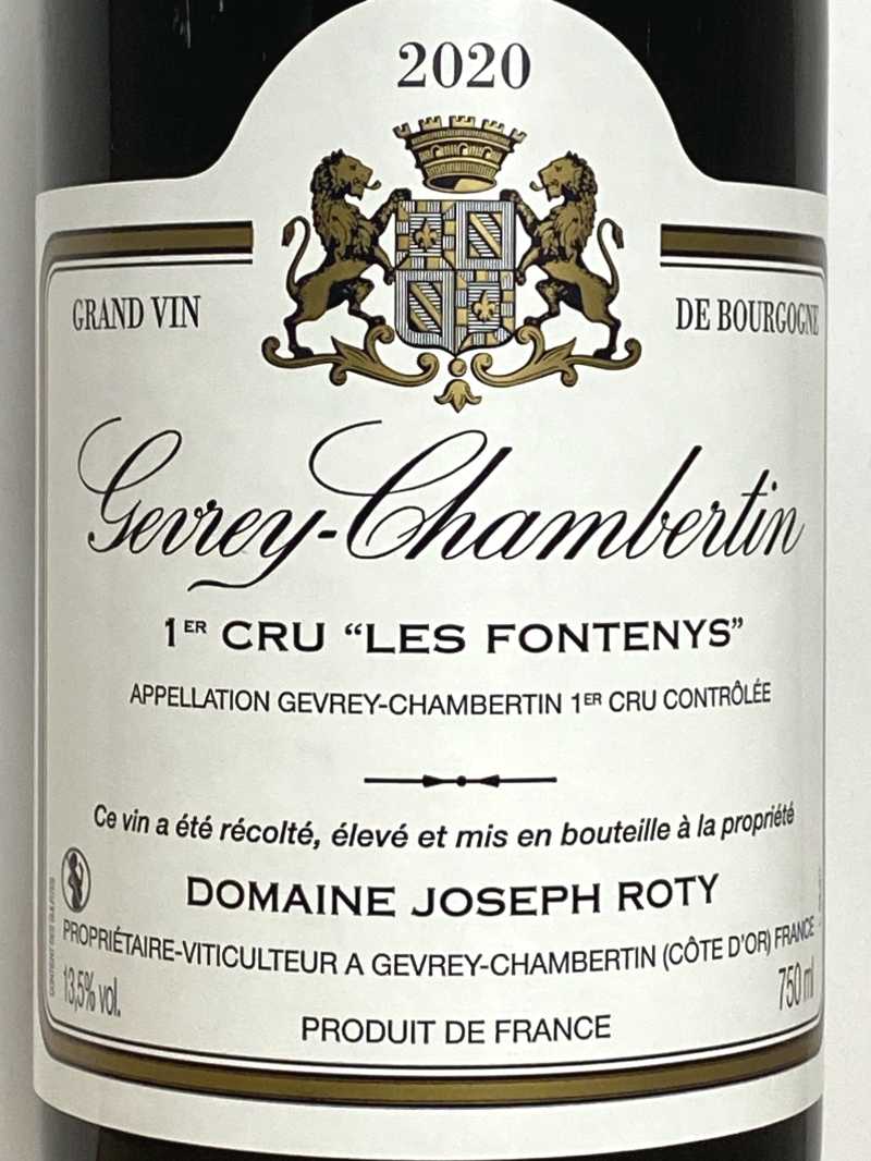 2020年 ジョセフ ロティ ジュヴレ シャンベルタン レ フォントニー 750ml フランス ブルゴーニュ 赤ワイン