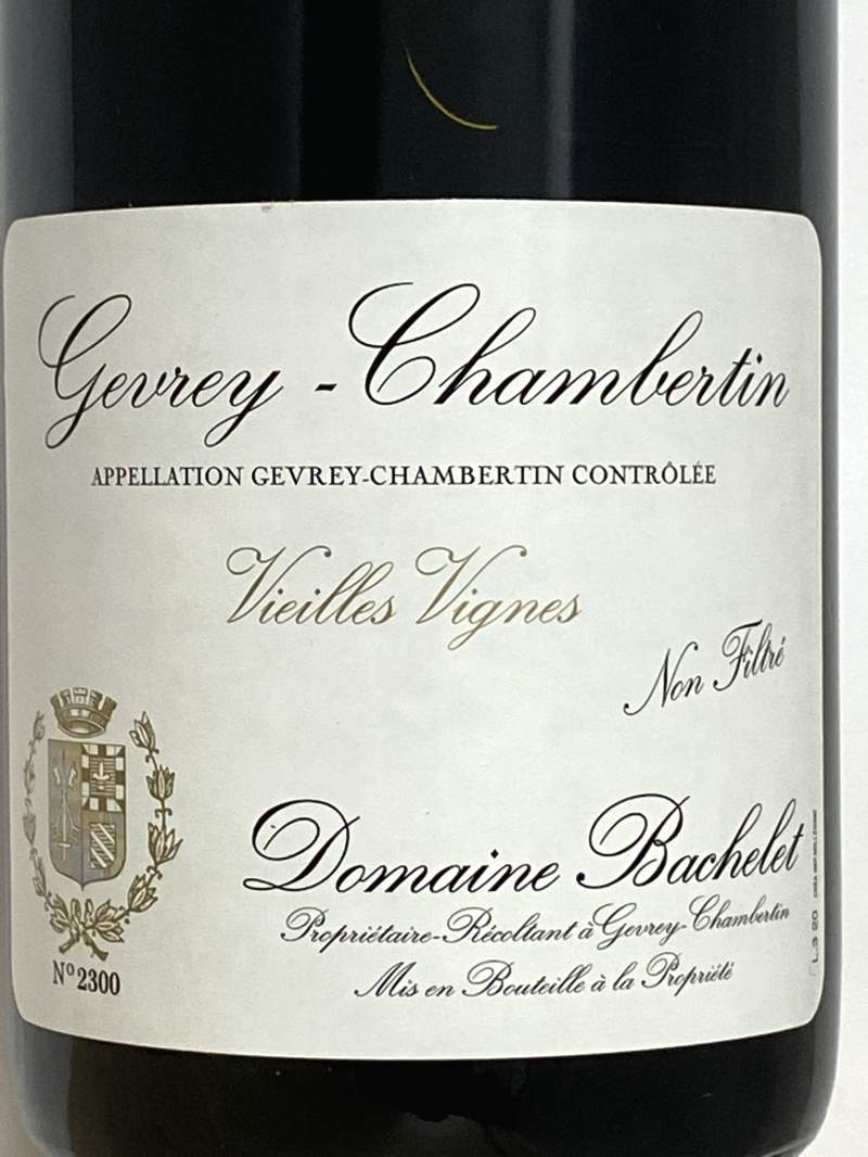 2020年 バシュレ ジュヴレ シャンベルタン V.V. 750ml フランス ブルゴーニュ 赤ワイン