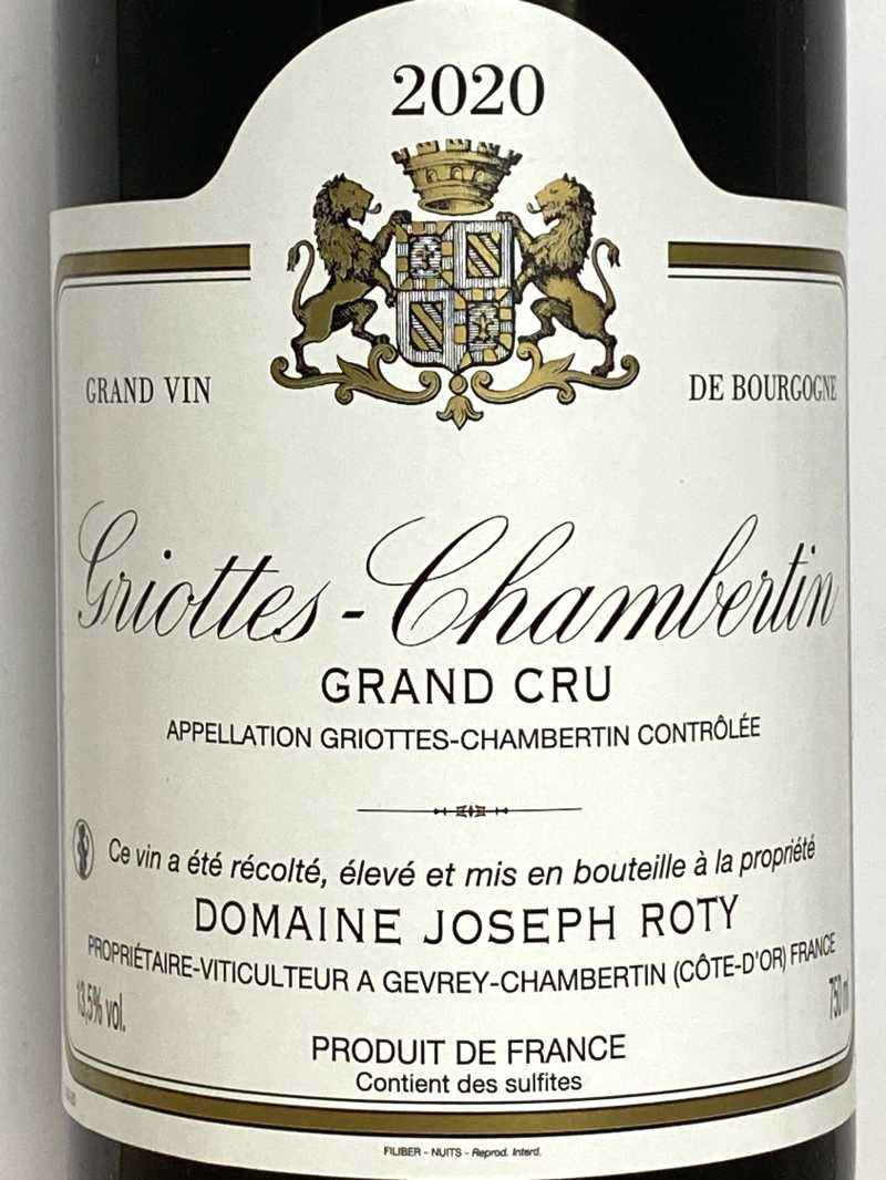 2020年 ジョセフ ロティ グリオット シャンベルタン 750ml フランス ブルゴーニュ 赤ワイン