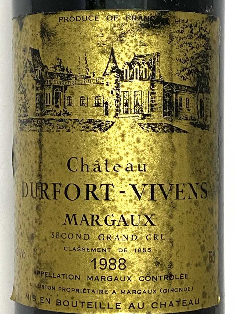 1988年 シャトー デュルフォール ヴィヴァン 750ml フランス ボルドー 赤ワイン