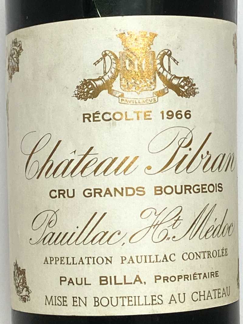 1966年 シャトー ピブラン 750ml フランス ボルドー 赤ワイン