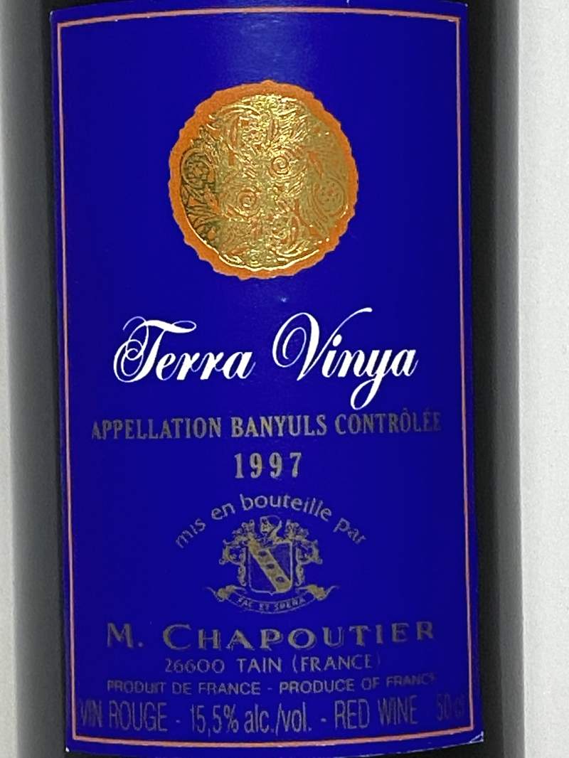 1997年 シャプティエ バニュルス テラ ヴィニャ 500ml フランス 甘口