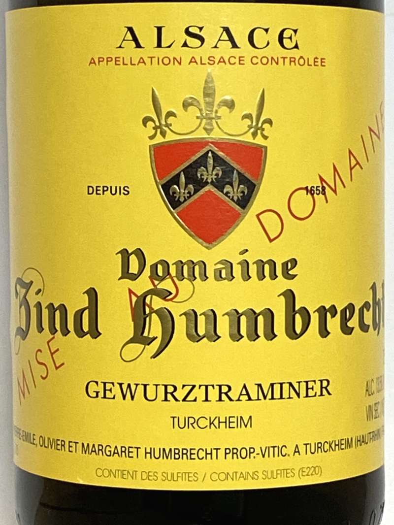 2020年 ツィント フンブレヒト ゲヴュルツトラミネール テュルクハイム 750ml フランス 白ワイン