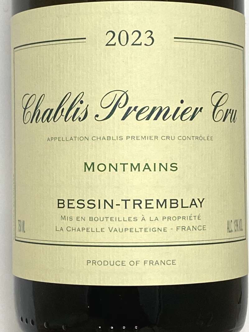 2023年 ベッサン トランブレイ シャブリ モンマン 750ml フランス ブルゴーニュ 白ワイン