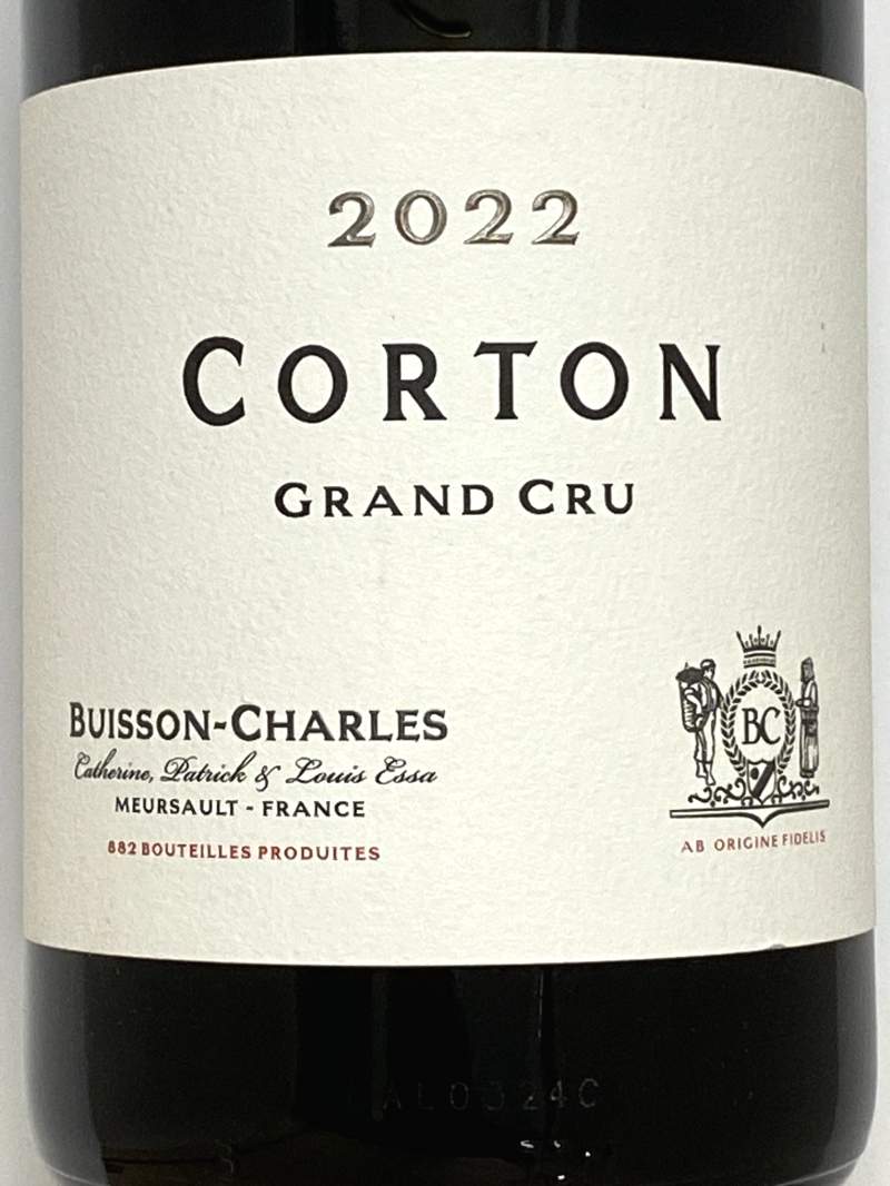 2022年 ビュイッソン シャルル コルトン グラン クリュ 750ml フランス ブルゴーニュ 赤ワイン