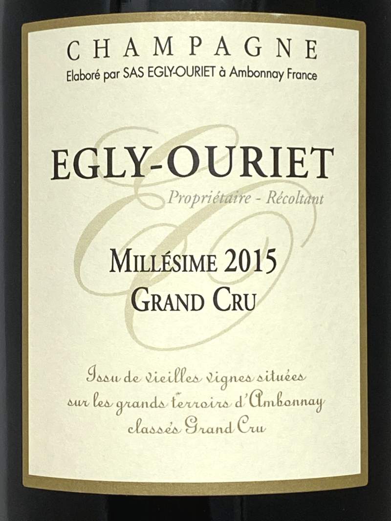 2015年 エグリ ウーリエ シャンパーニュ グランクリュ ミレジム 750ml