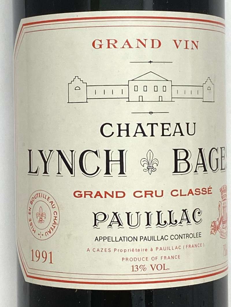 1991年 シャトー ランシュ バージュ 750ml フランス ボルドー 1991年 シャトー ランシュ バージュ 750ml フランス ボルドー