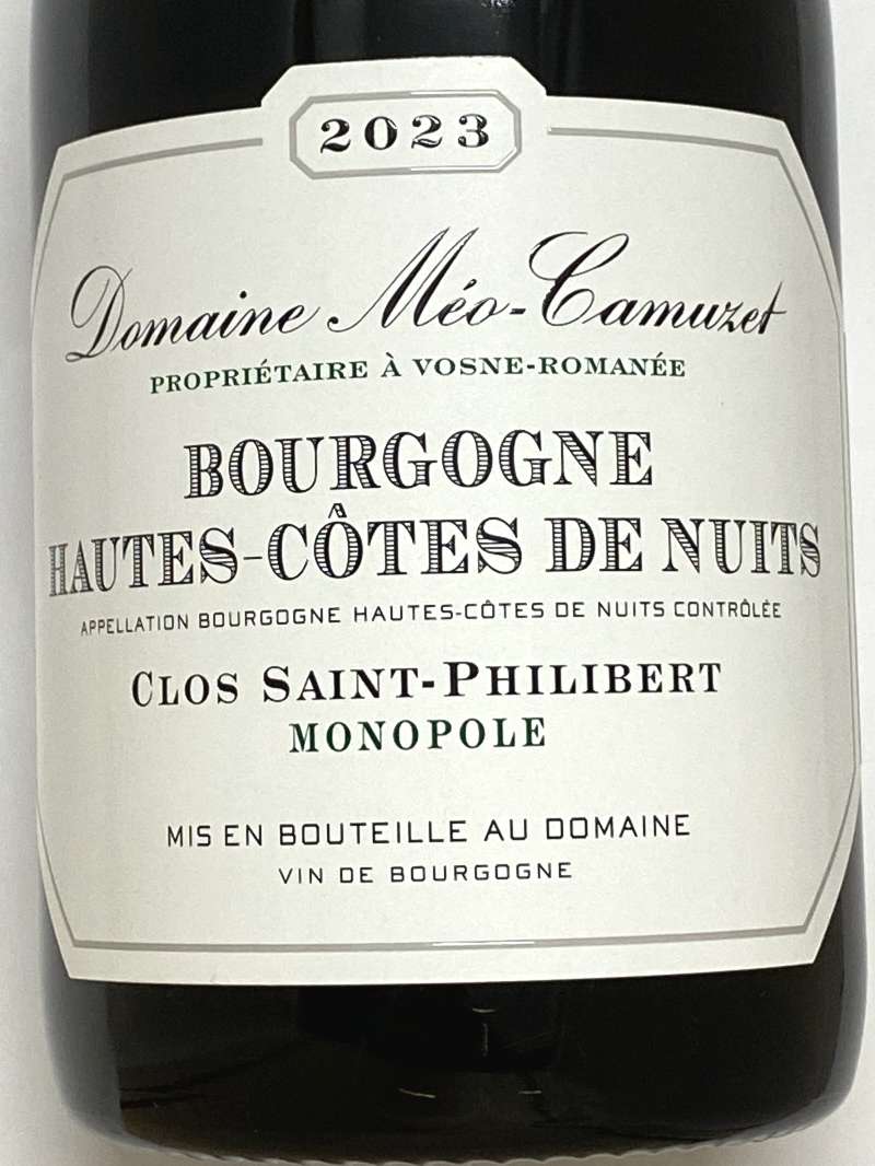 2023年 メオ カミュゼ ブルゴーニュ オートコートドニュイ クロ