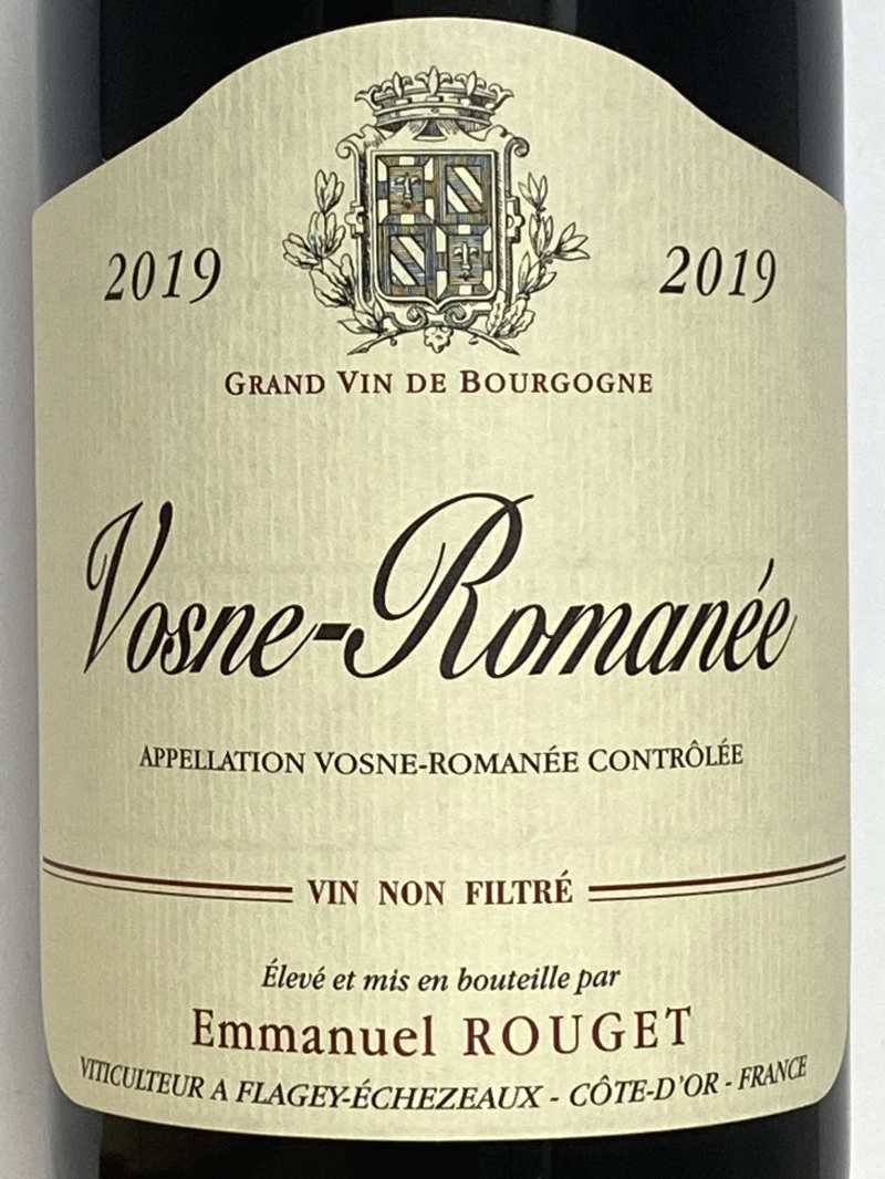 2019年 エマニュエル ルジェ ヴォーヌ ロマネ 750ml フランス