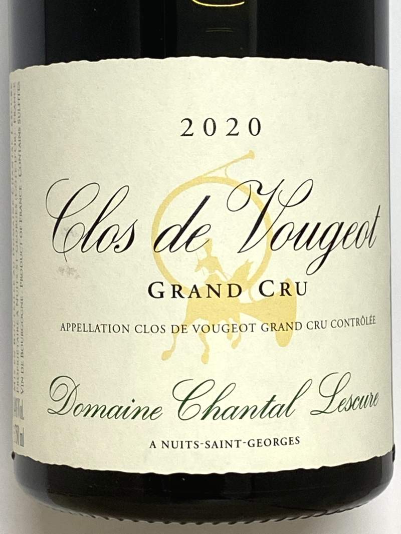2020年 シャンタル レスキュール クロ ド ヴージョ 750ml フランス ブルゴーニュ 赤ワイン