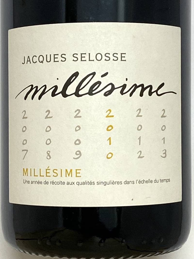 2010年 ジャック セロス シャンパーニュ ミレジム 750ml フランス
