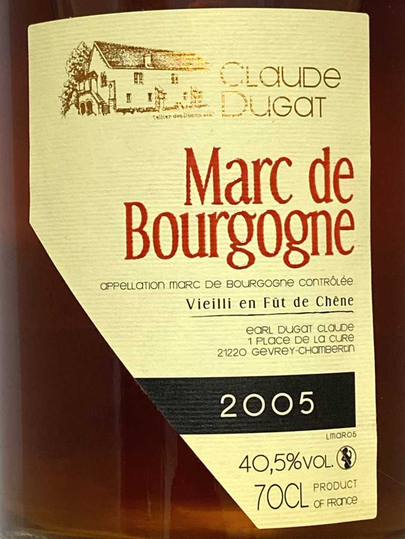 2005年 クロード デュガ マール ド ブルゴーニュ 700ml フランス ブランデー