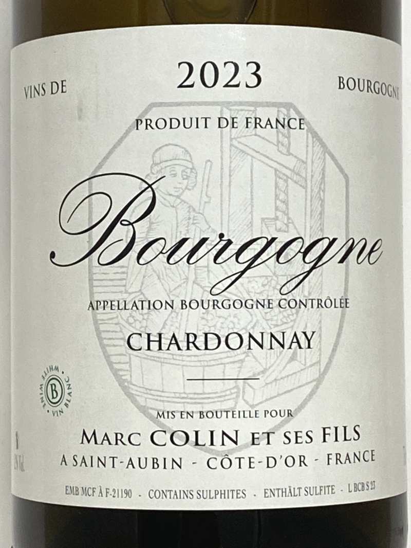 2023年 マルク コラン ブルゴーニュ シャルドネ 750ml フランス 白ワイン