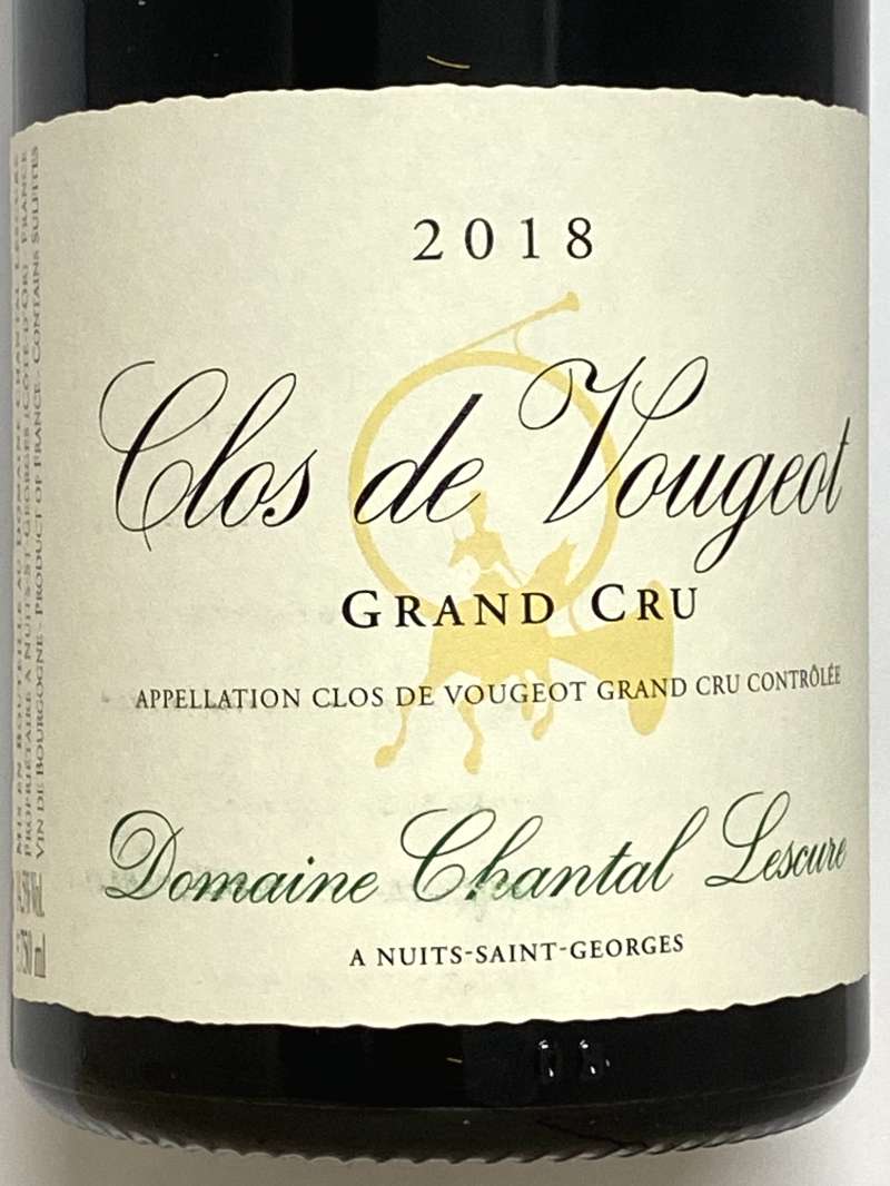 2018年 シャンタル レスキュール クロ ド ヴージョ 750ml フランス ブルゴーニュ 赤ワイン
