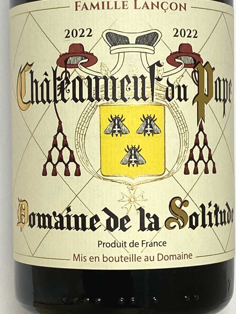 2022年 ドメーヌ ド ラ ソリチュード シャトーヌフ デュ パプ