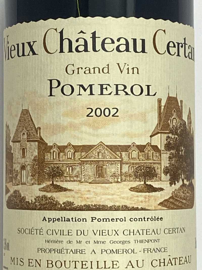 ヴィユーシャトー セルタン　2002年　クール着払いのみ 2002年 ヴュー シャトー セルタン 750ml フランス ボルドー