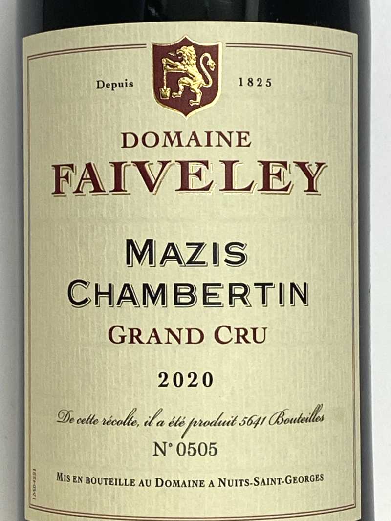 2020年 ドメーヌ フェヴレ マジ シャンベルタン 750ml フランス