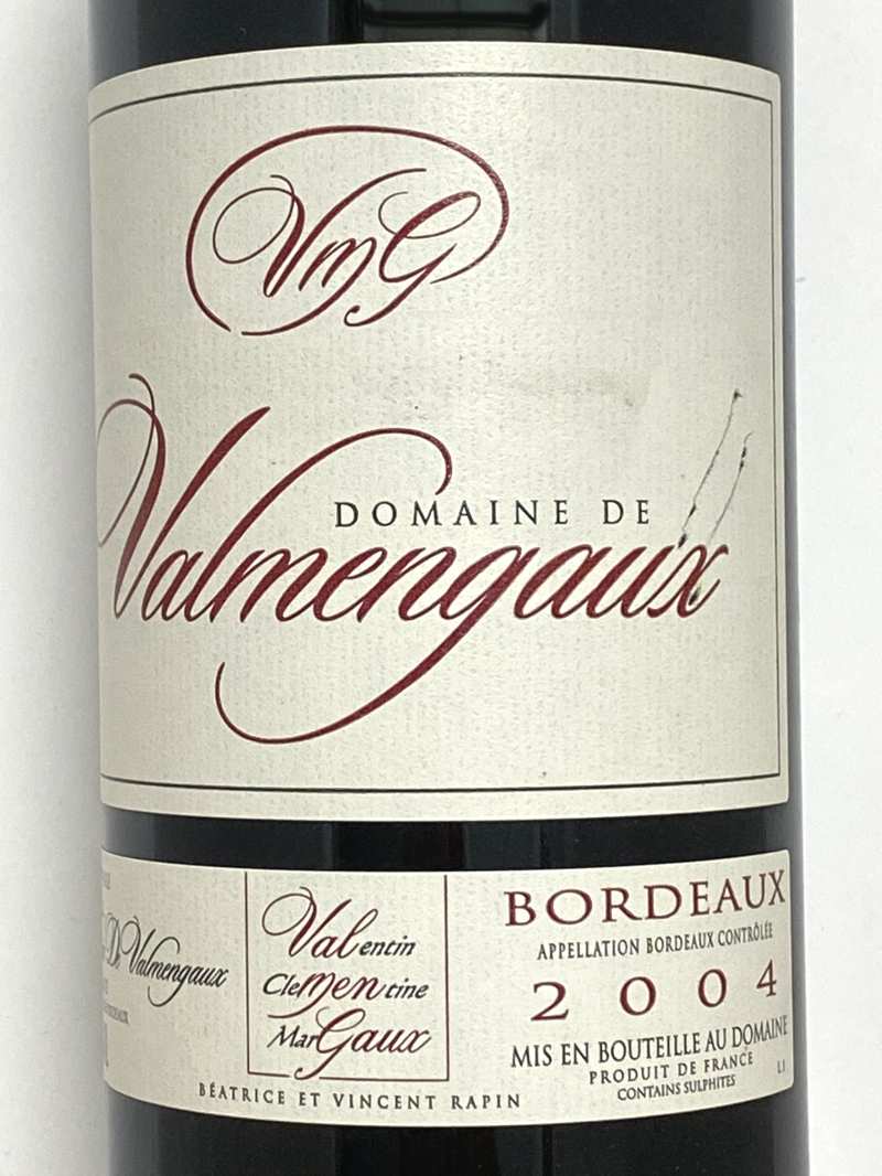 2004年 ドメーヌ ド ヴァルメンゴー レッド 750ml フランス ボルドー 赤ワイン