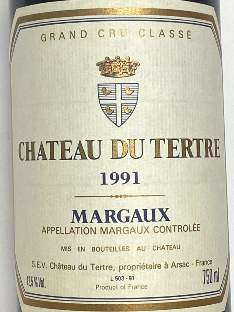 1991年 シャトー デュ テルトル 750ml フランス ボルドー 赤ワイン