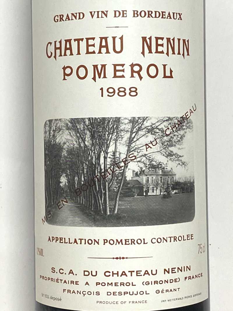 1988年 シャトー ネナン 750ml フランス ボルドー 赤ワイン 1988年 シャトー ネナン 750ml フランス ボルドー 赤ワイン