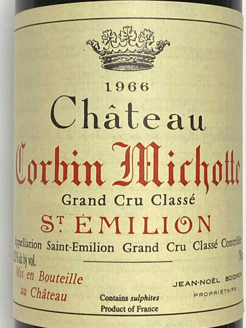 1966年 シャトー コルバン ミショット 750ml フランス ボルドー 赤ワイン