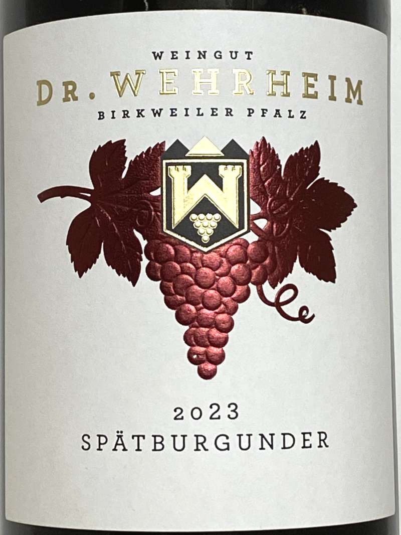 2023年 Dr. ヴェアハイム シュペートブルグンダー 750ml ドイツ