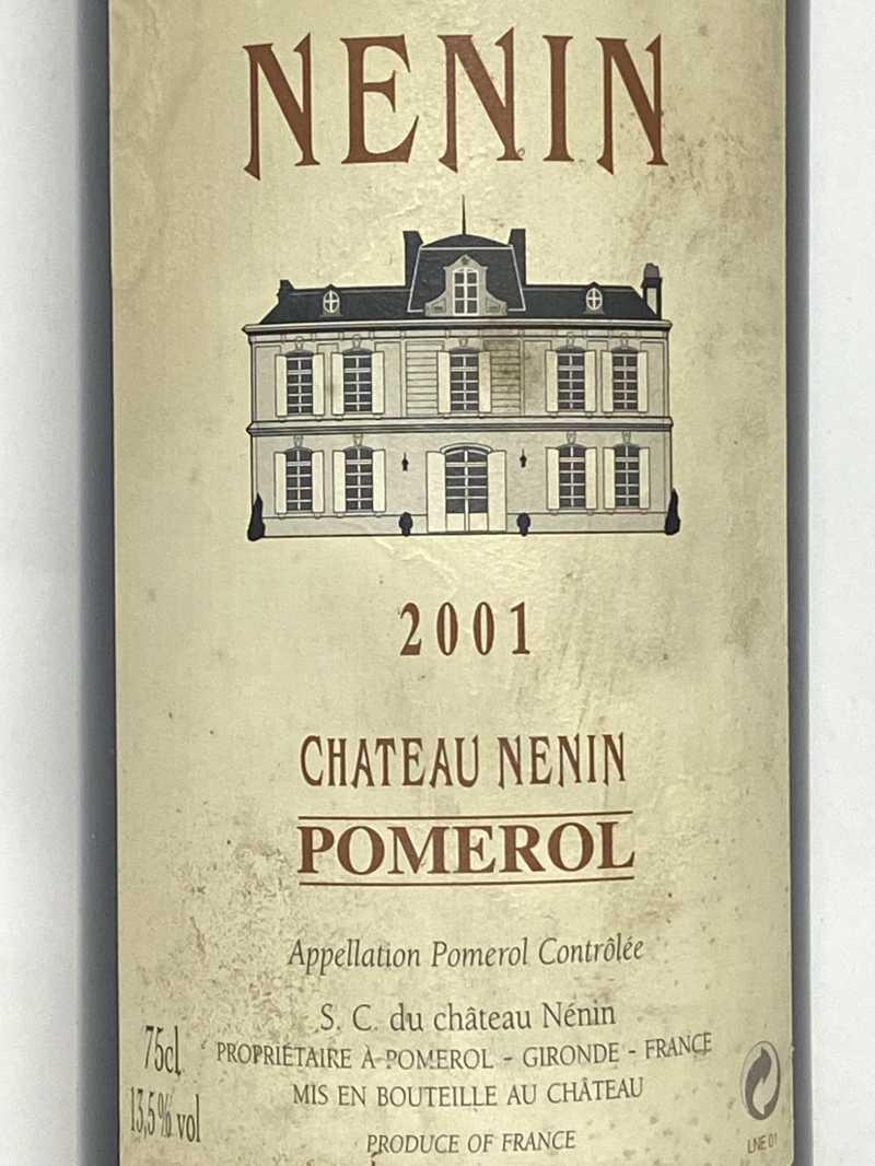 2001年 シャトー ネナン 750ml フランス ボルドー 赤ワイン