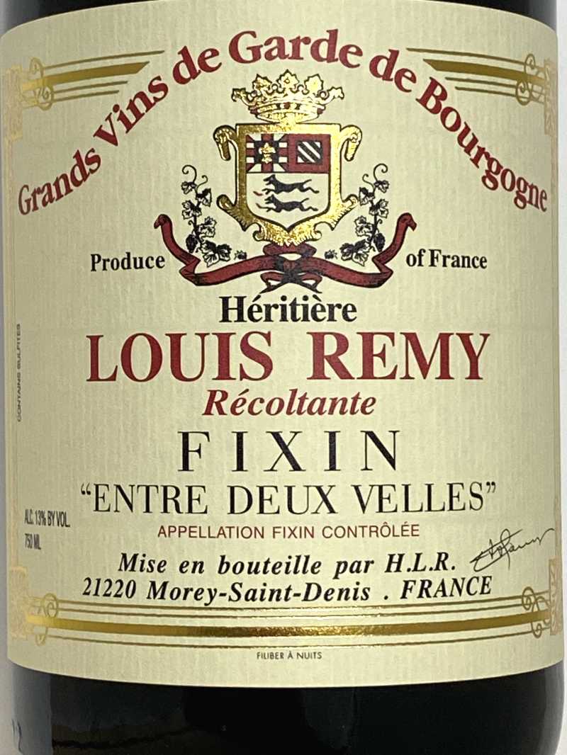 2022年 エリティエ ルイ レミー フィサン アントル ドゥー ヴェル 750ml フランス ブルゴーニュ 赤ワイン