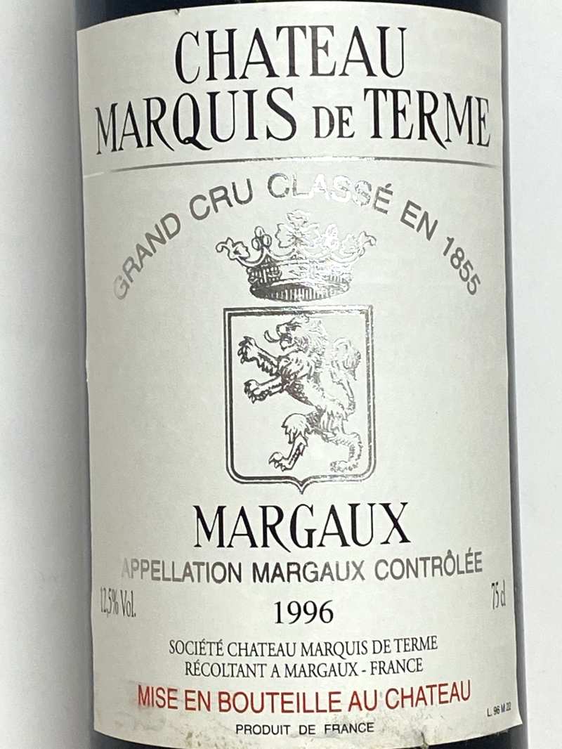 1996年 シャトー マルキ ド テルム 750ml フランス ボルドー 赤ワイン
