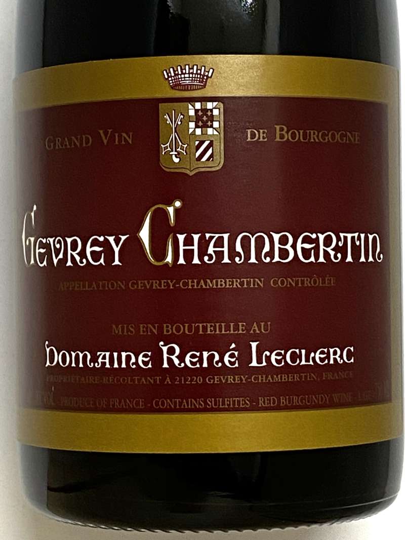 2020年 ルネ ルクレール ジュヴレ シャンベルタン 750ml フランス