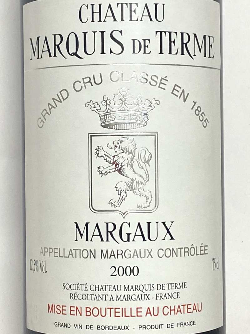 2000年 シャトー マルキ ド テルム 750ml フランス ボルドー 赤ワイン