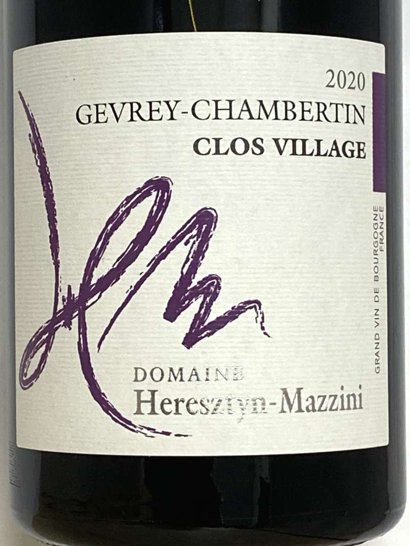 2020年 エレスティン マッツィニ ジュヴレ シャンベルタン クロ ヴィラージュ 750ml フランス 赤ワイン