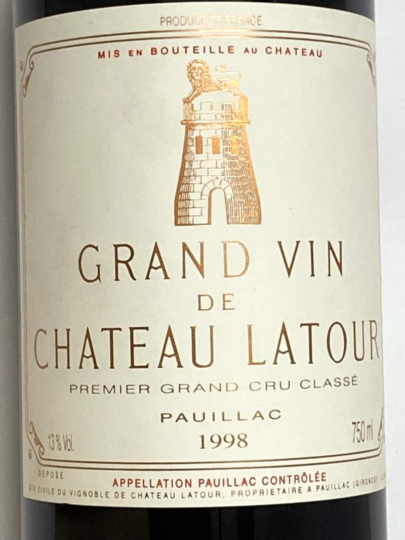 シャトー・ラトゥール　1998 1998年 シャトー ラトゥール 750ml フランス ボルドー 赤ワイン