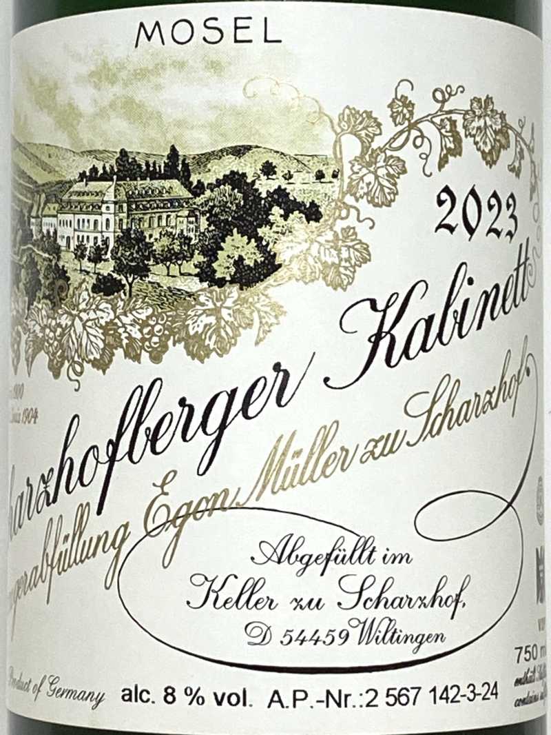 2023年 エゴン ミュラー シャルツホーフベルガー リースリング カビネット 750ml ドイツ 白ワイン