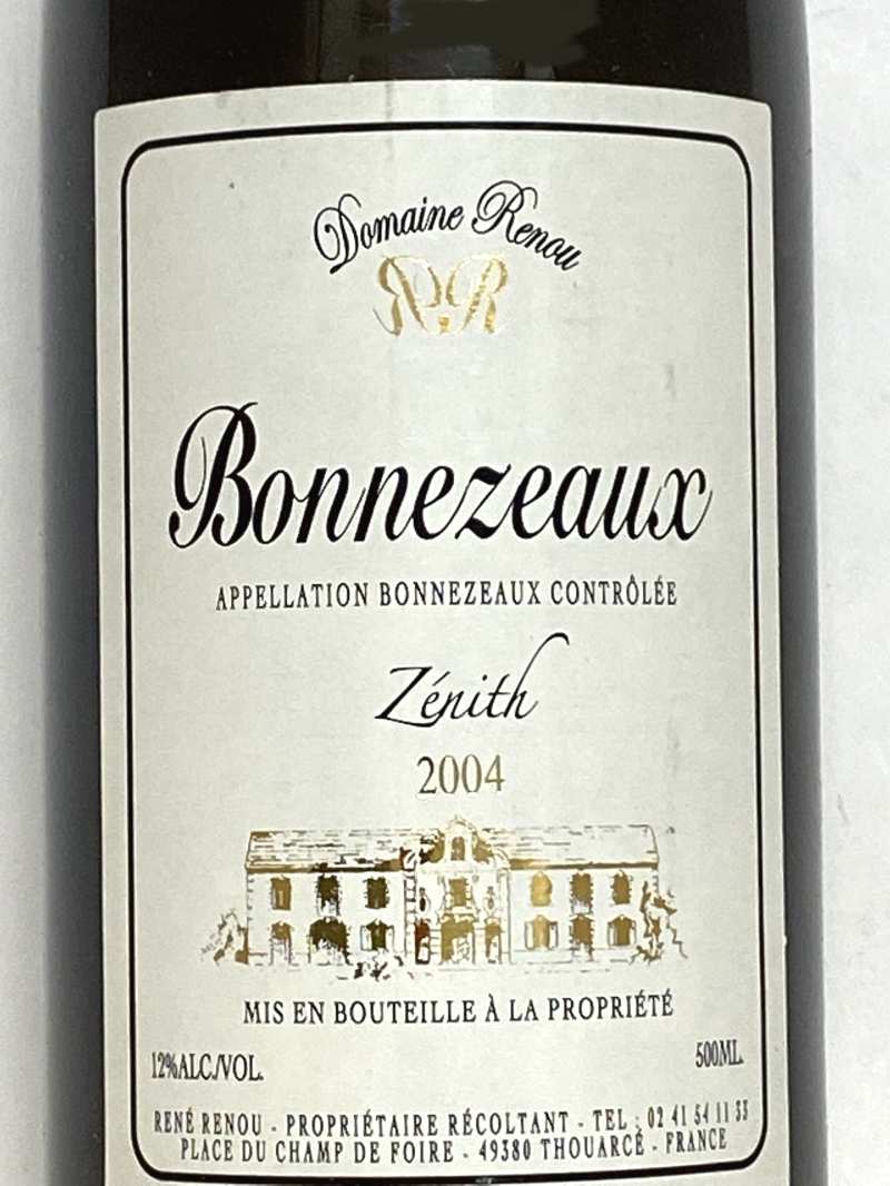 2004年 ルネ ルヌー ボンヌゾー キュヴェ ゼニット 500ml フランス 甘口白ワイン