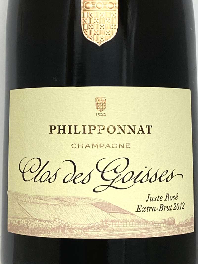 2012年 フィリポナ シャンパーニュ クロ デ ゴワセ ジュスト ロゼ