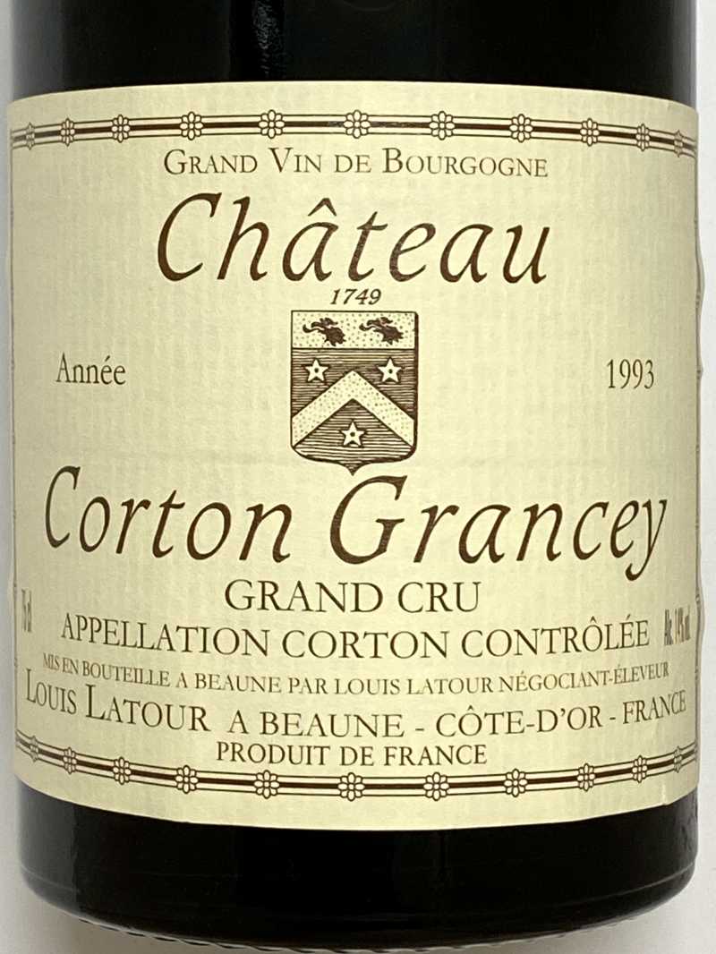 1993年 ルイ ラトゥール シャトー コルトン グランセイ 750ml フランス ブルゴーニュ 赤ワイン