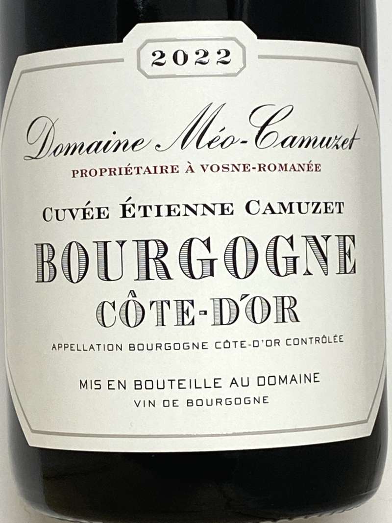 2022年 メオ カミュゼ ブルゴーニュ コート ドール エティエンヌ カミュゼ 750ml フランス 赤ワイン