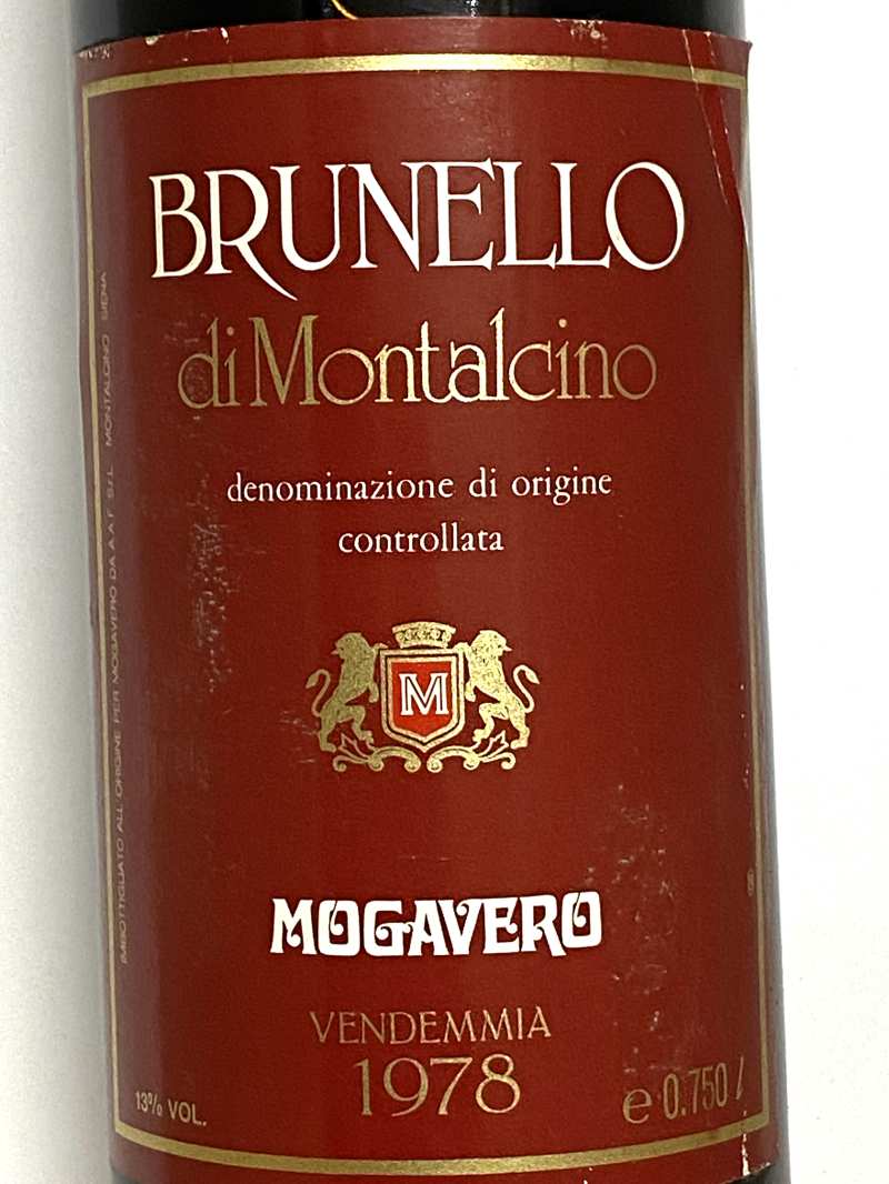 1978年 モガヴェロ ブルネッロ ディ モンタルチーノ 750ml イタリア